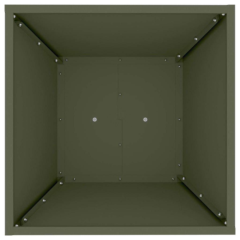 vidaXL Donica słupowa Oliwkowy 40 x 40 x 100 cm