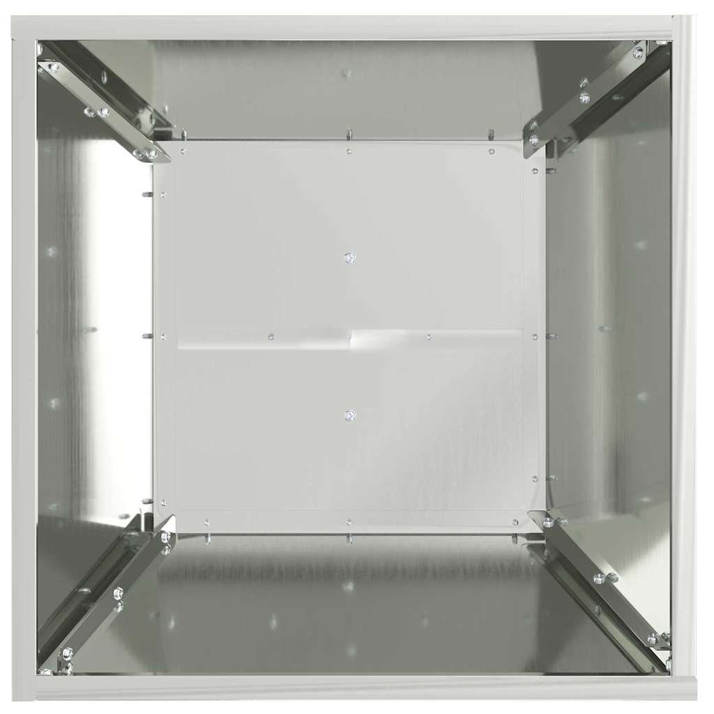 vidaXL Donica słupowa 2 pcs Srebrny 40 x 40 x 100 cm