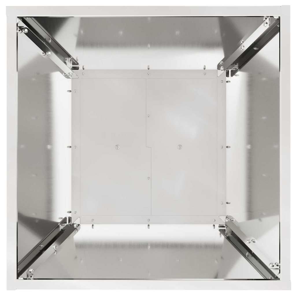 vidaXL Donica słupowa 2 pcs Srebrny 40 x 40 x 100 cm