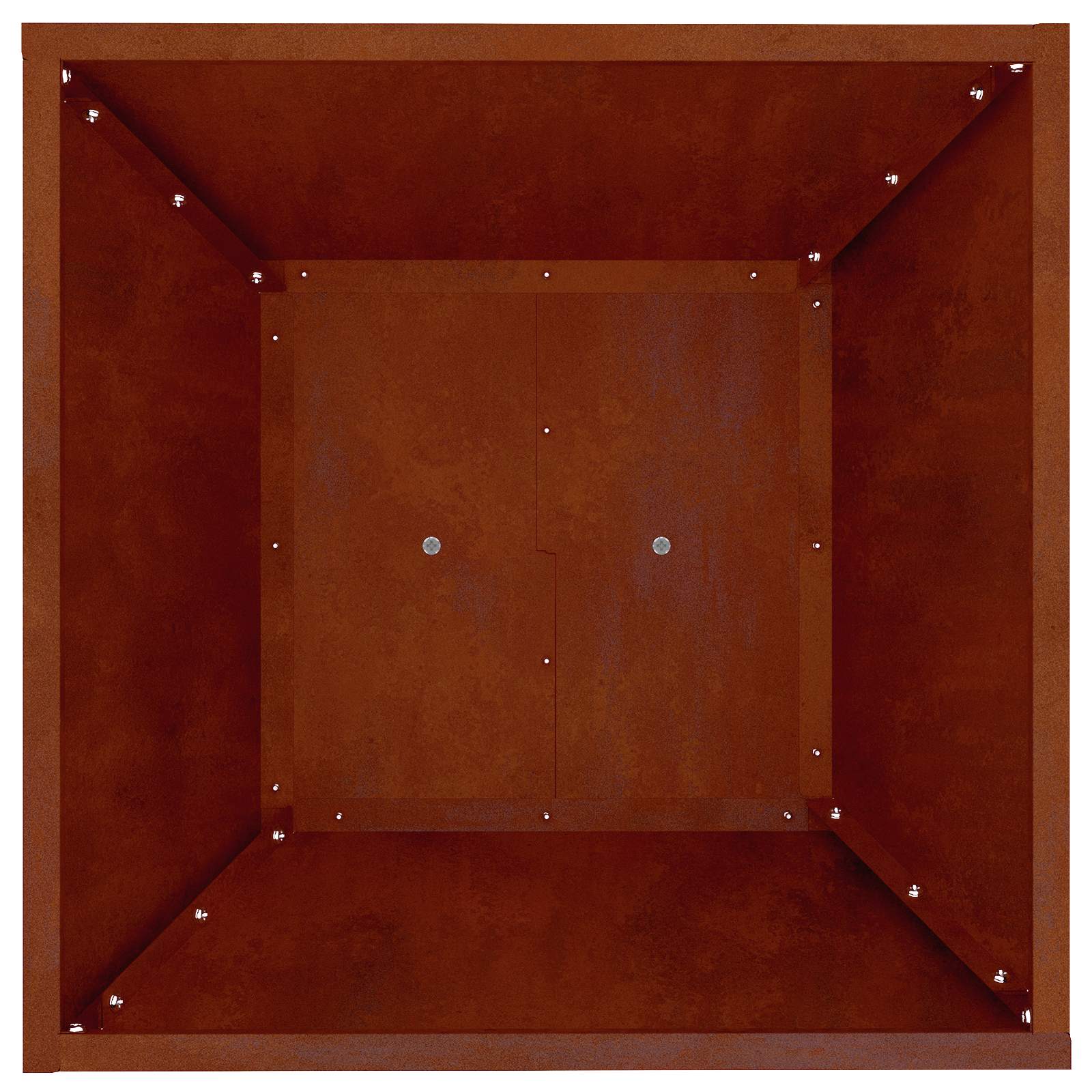 vidaXL Donica słupowa Srebrny 40 x 40 x 100 cm