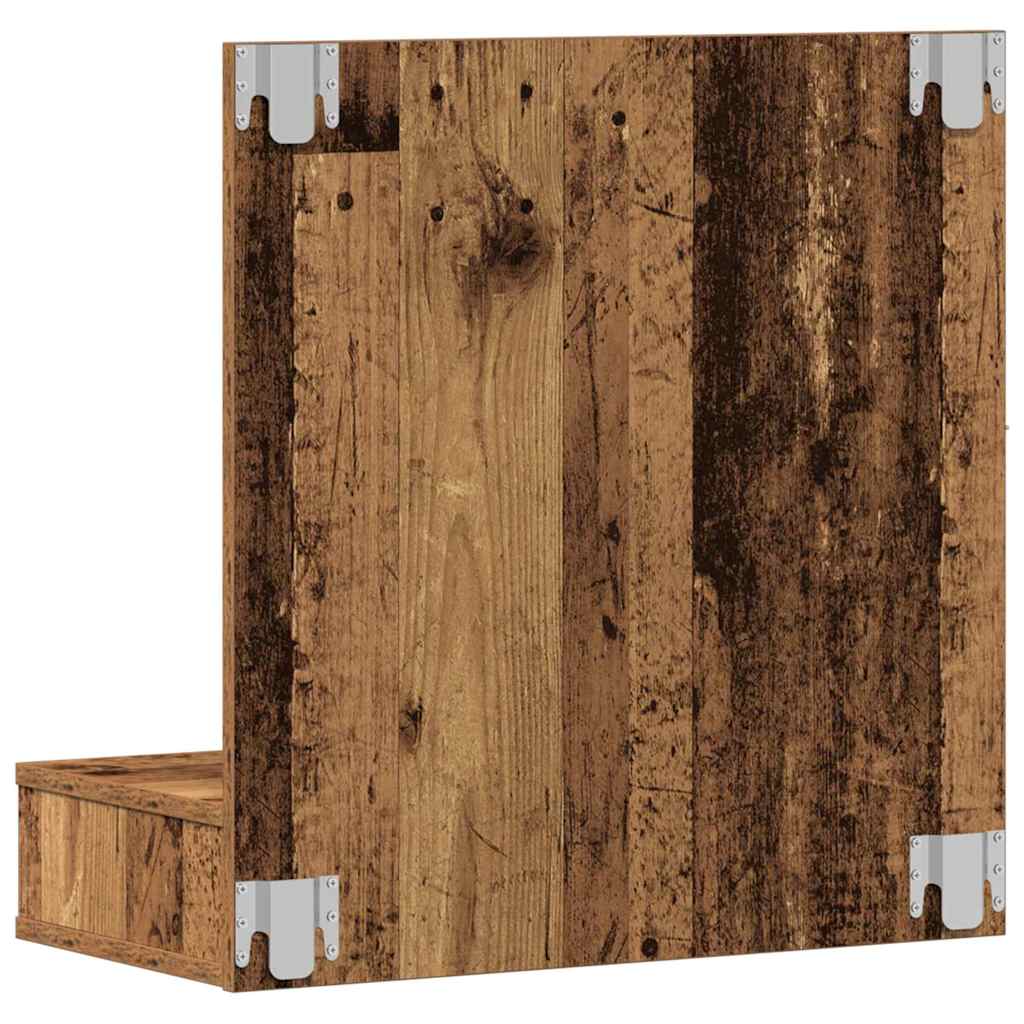vidaXL Szafka z lustrem z półką Stare drewno 60 x 31,5 x 62 cm