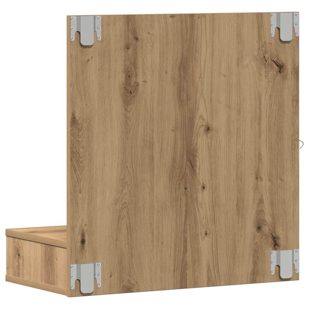 vidaXL Szafka z lustrem z półką Dąb rzemieślniczy 60 x 31,5 x 62 cm