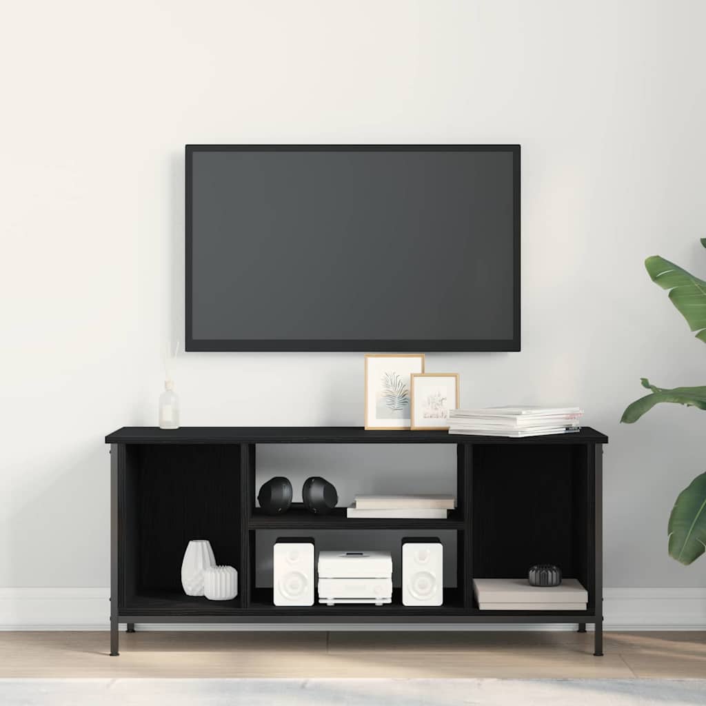 vidaXL Szafka pod telewizor Czarny Dąb 102 x 35 x 45 cm