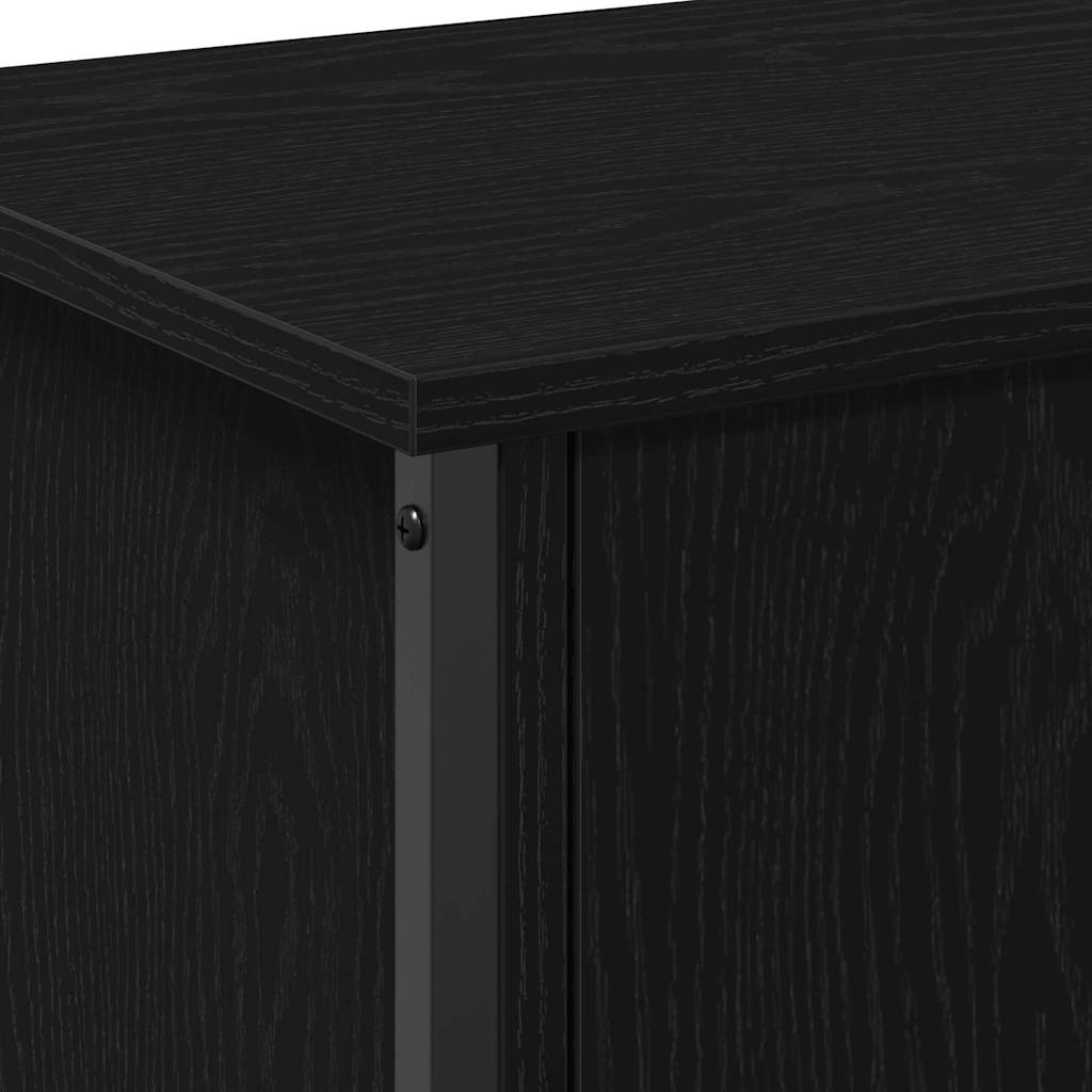 vidaXL Szafka pod telewizor Czarny Dąb 100 x 35 x 45 cm