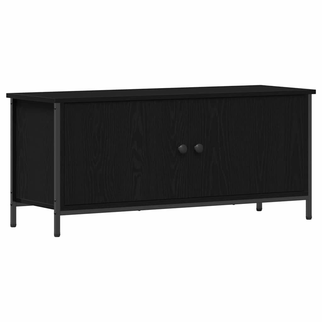 vidaXL Szafka pod telewizor Czarny Dąb 100 x 35 x 45 cm