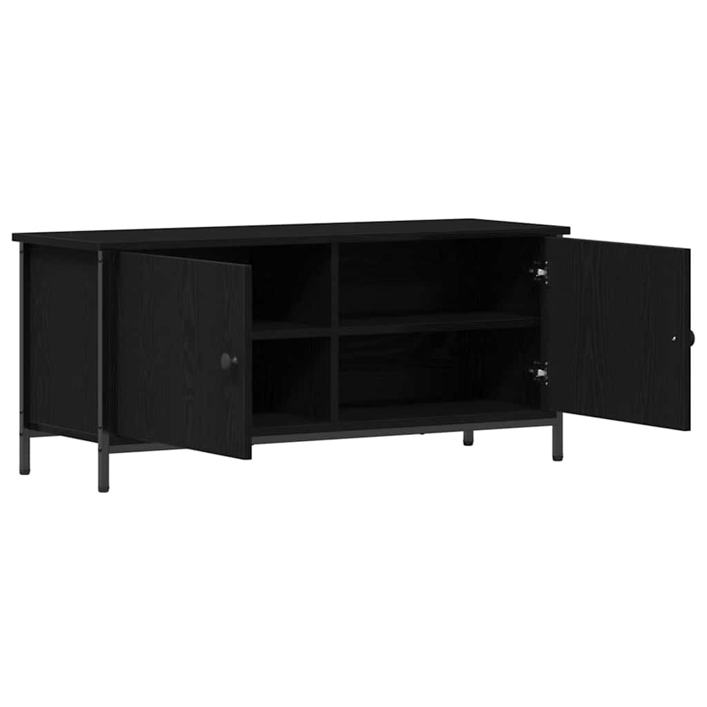 vidaXL Szafka pod telewizor Czarny Dąb 100 x 35 x 45 cm