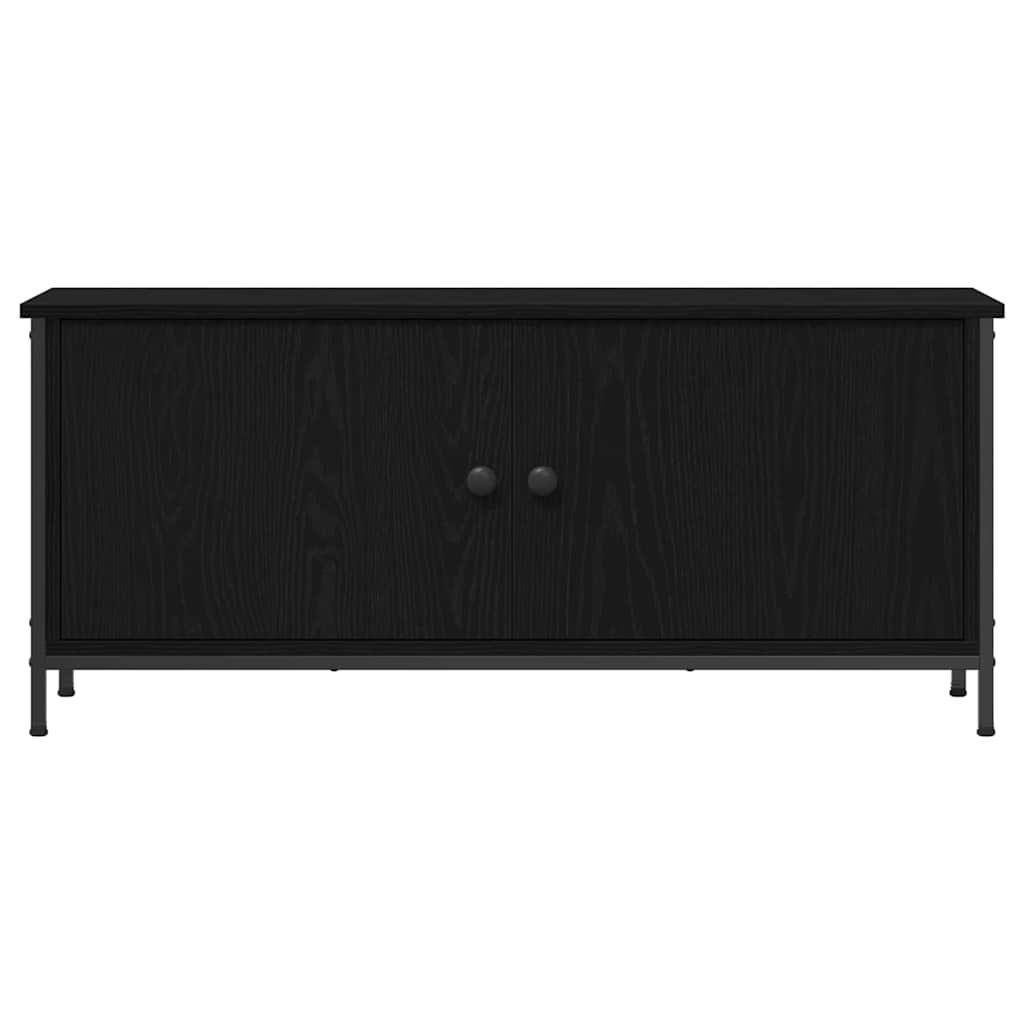 vidaXL Szafka pod telewizor Czarny Dąb 100 x 35 x 45 cm
