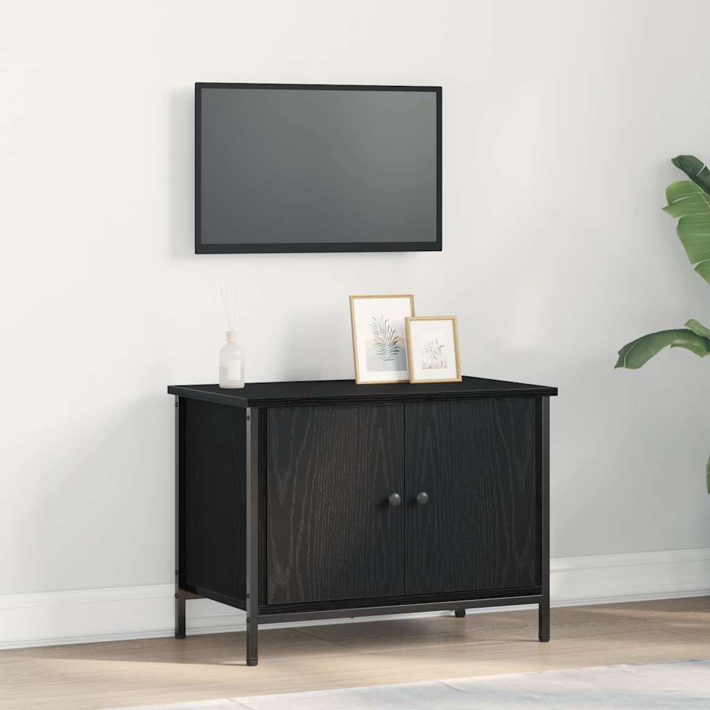 vidaXL Szafka pod telewizor Czarny Dąb 60 x 35 x 45 cm