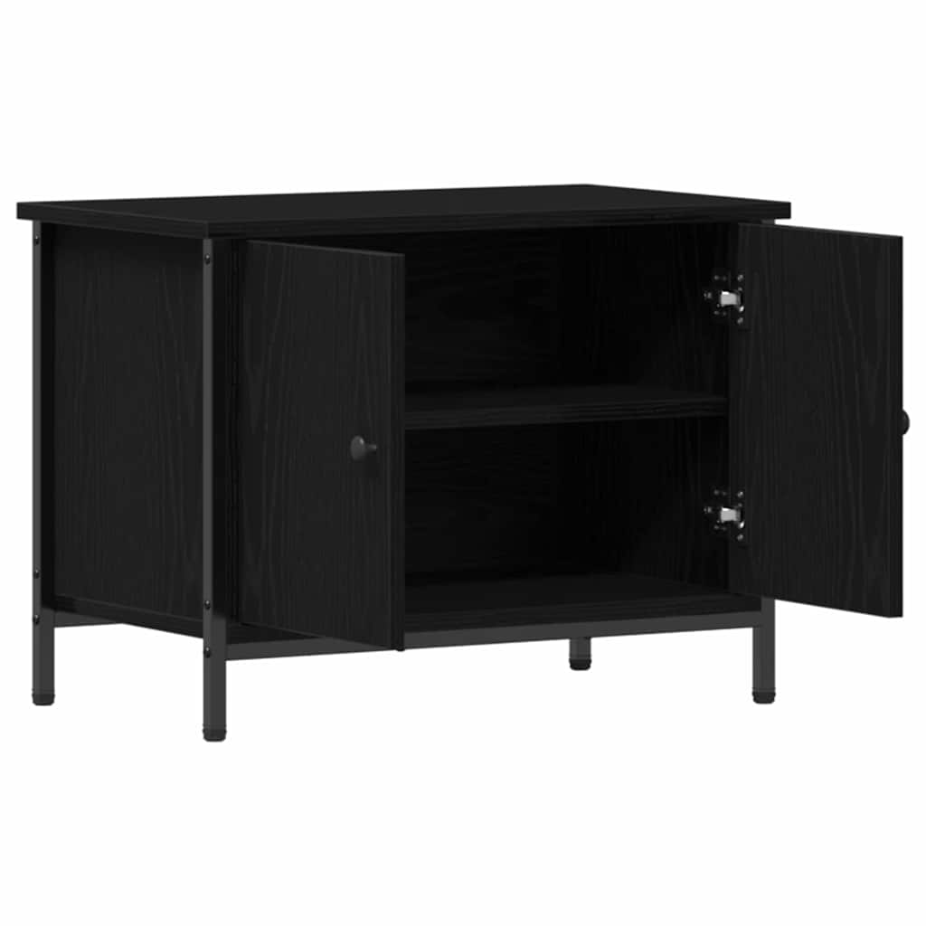 vidaXL Szafka pod telewizor Czarny Dąb 60 x 35 x 45 cm
