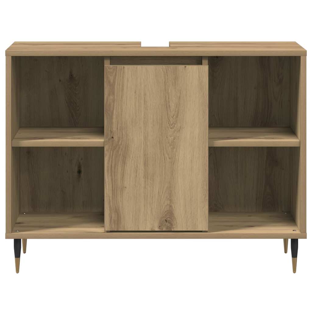 vidaXL Szafka Łazienkowa z półką Dąb rzemieślniczy 80 x 33 x 60 cm