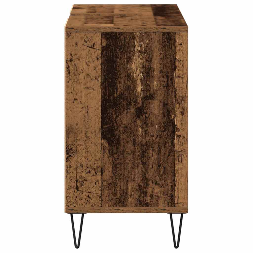 vidaXL Szafka Łazienkowa z półką Stare drewno 80 x 33 x 60 cm