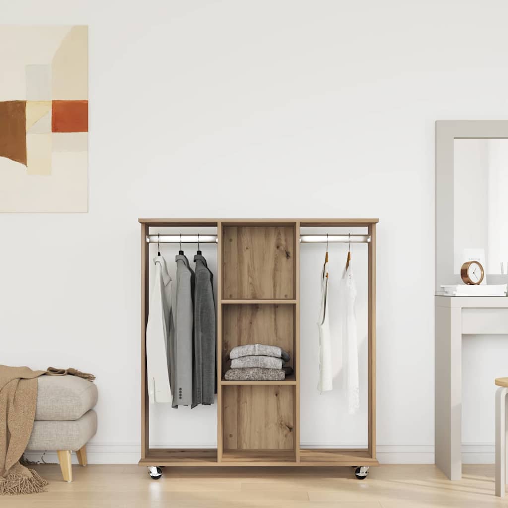 vidaXL Garderoba dąb artisan 102 x 38 x 110 cm Materiał drewnopochodny