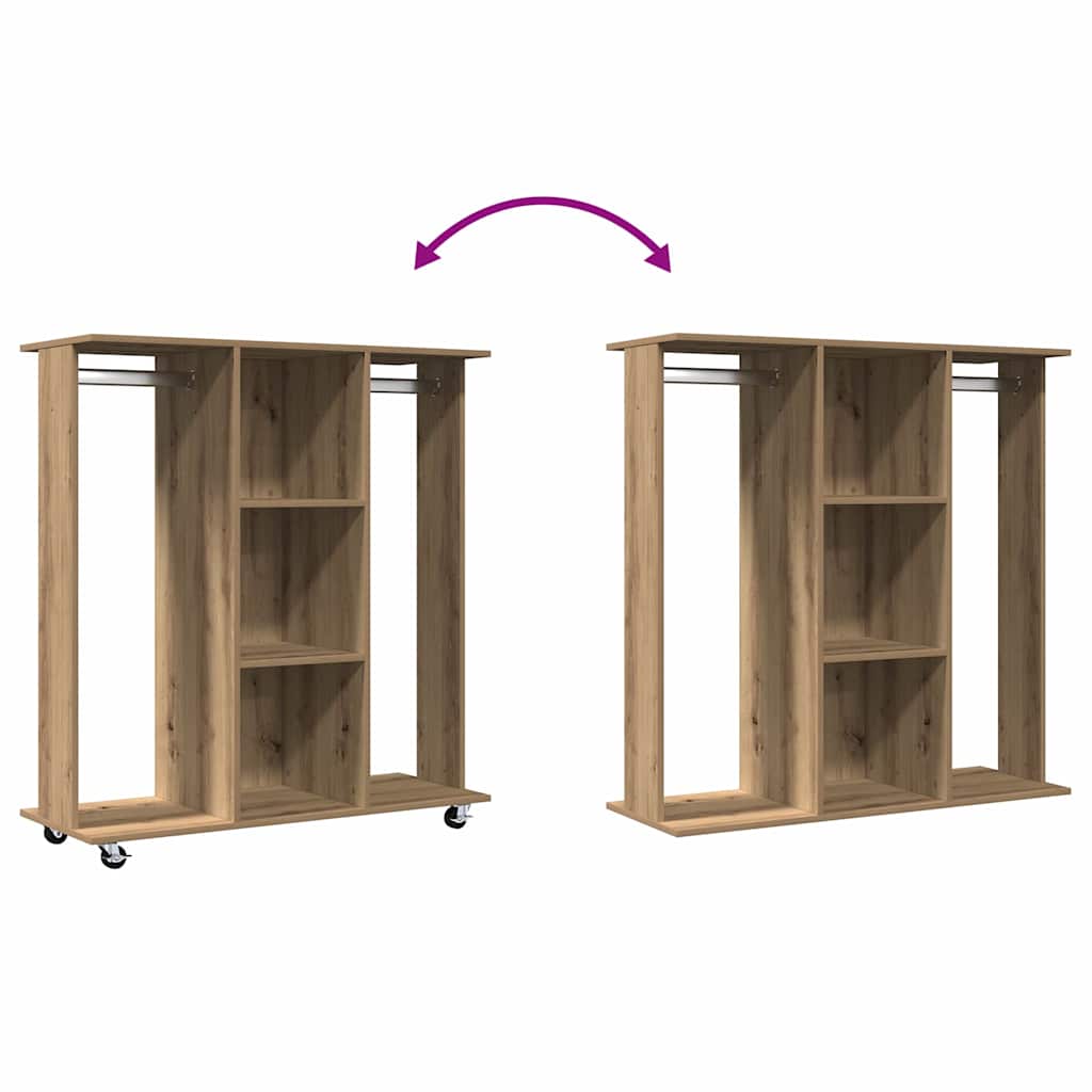 vidaXL Garderoba dąb artisan 102 x 38 x 110 cm Materiał drewnopochodny