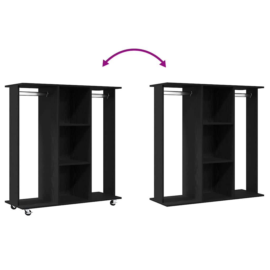 vidaXL Garderoba Czarny dąb 102 x 38 x 110 cm Materiał drewnopochodny