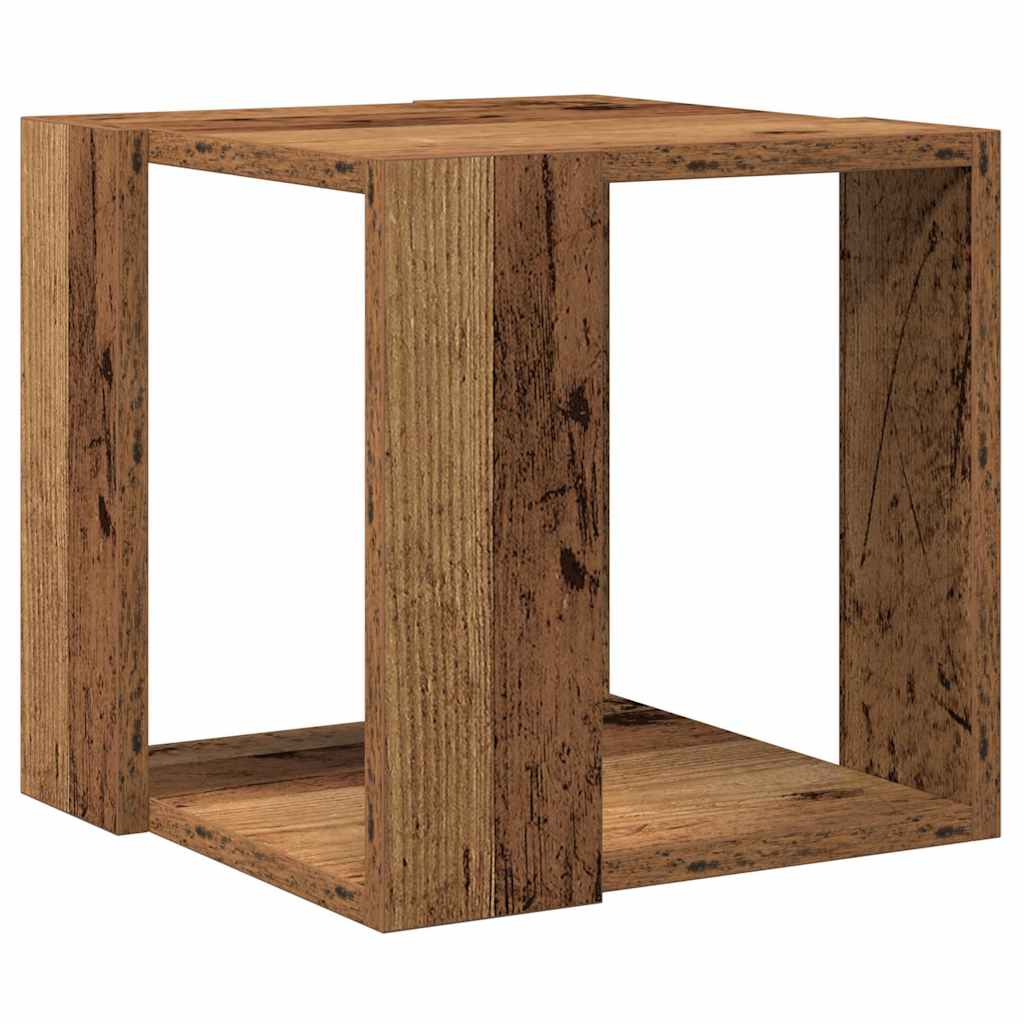 vidaXL Stolik kawowy Stare drewno 32 x 32 x 30 cm