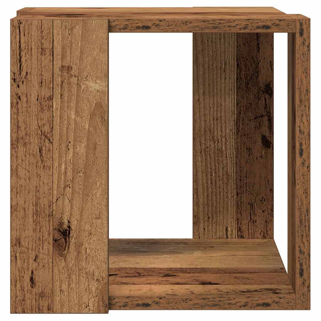vidaXL Stolik kawowy Stare drewno 32 x 32 x 30 cm