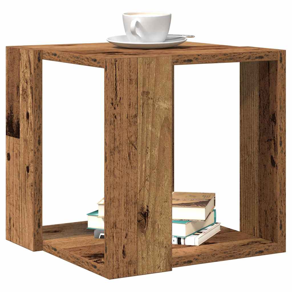 vidaXL Stolik kawowy Stare drewno 32 x 32 x 30 cm