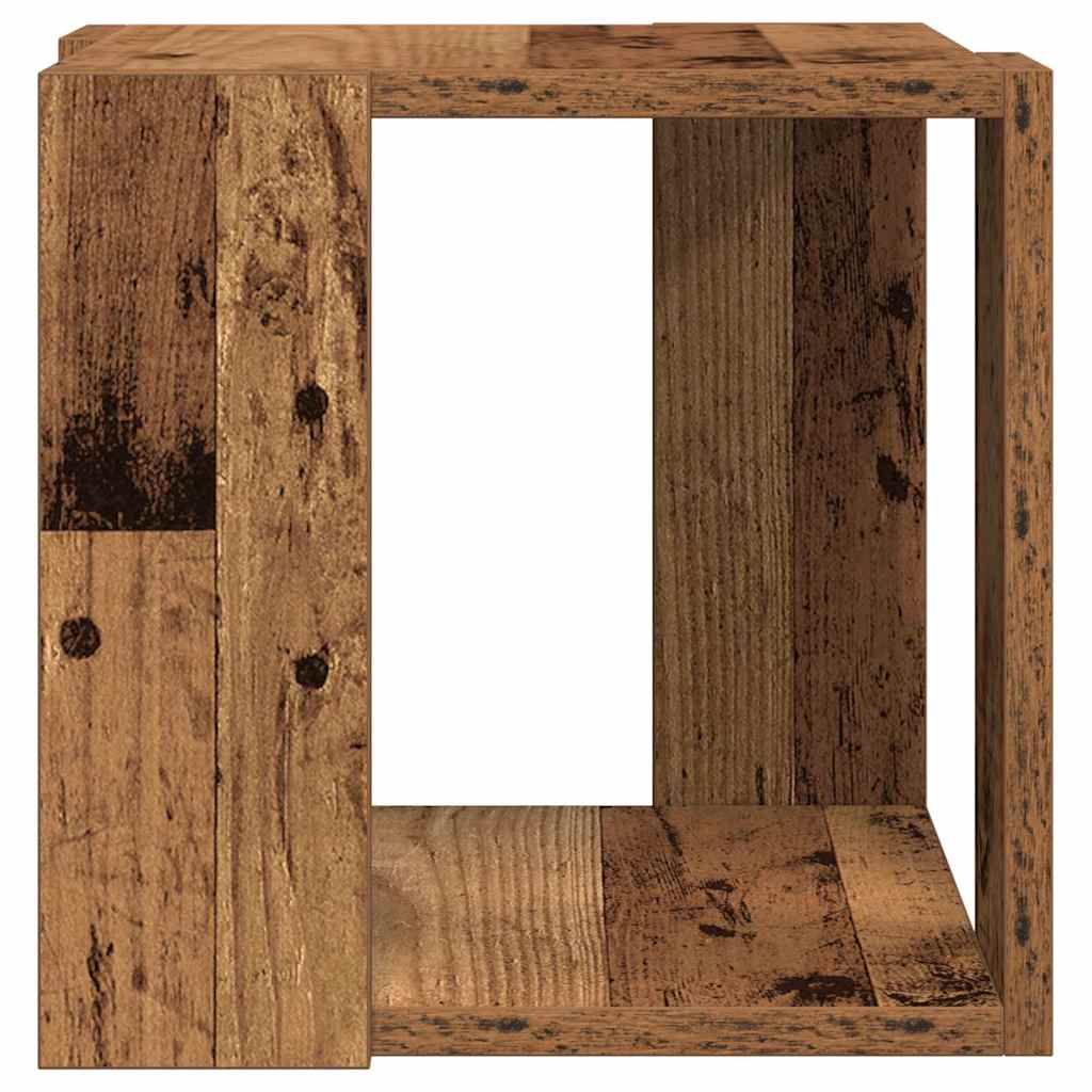 vidaXL Stolik kawowy Stare drewno 32 x 32 x 30 cm