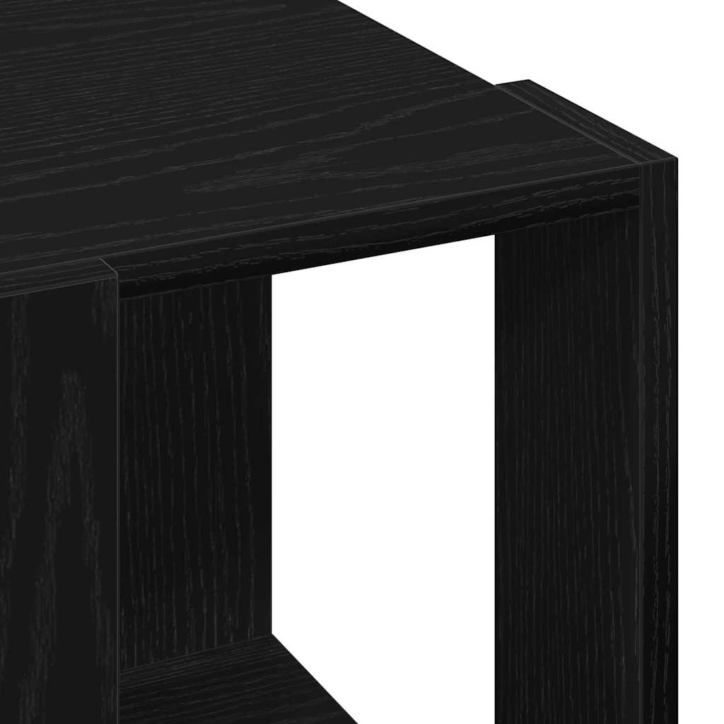 vidaXL Stolik kawowy Czarny Dąb 32 x 32 x 30 cm Drewno inżynieryjne