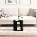 vidaXL Stolik kawowy Czarny Dąb 32 x 32 x 30 cm Drewno inżynieryjne