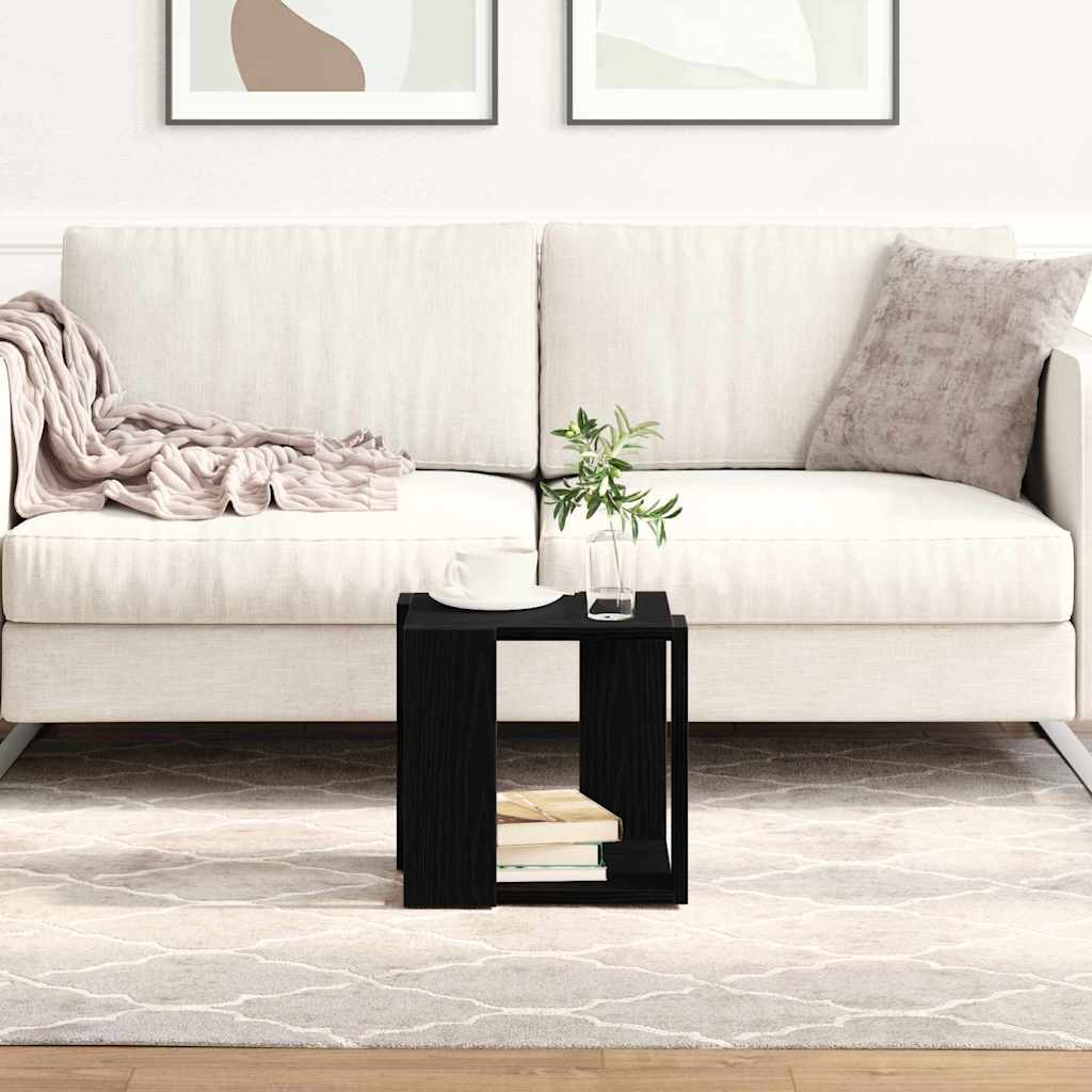 vidaXL Stolik kawowy Czarny Dąb 32 x 32 x 30 cm Drewno inżynieryjne