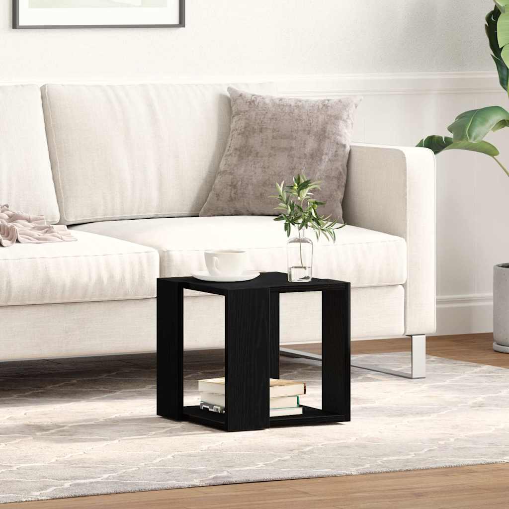 vidaXL Stolik kawowy Czarny Dąb 32 x 32 x 30 cm Drewno inżynieryjne