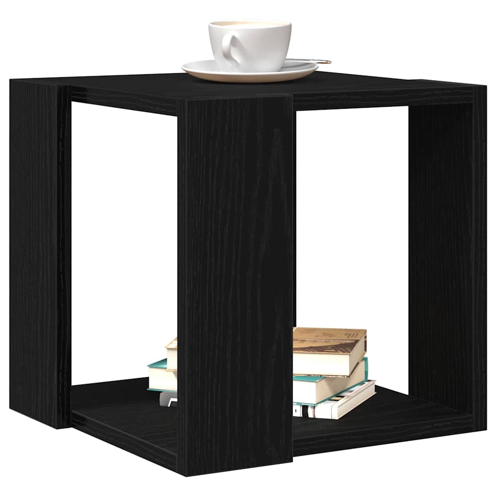 vidaXL Stolik kawowy Czarny Dąb 32 x 32 x 30 cm Drewno inżynieryjne