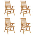 vidaXL Krzesło 4 pcs Brązowy 64,5 x 52 x 108 cm Lite drewno teakowe