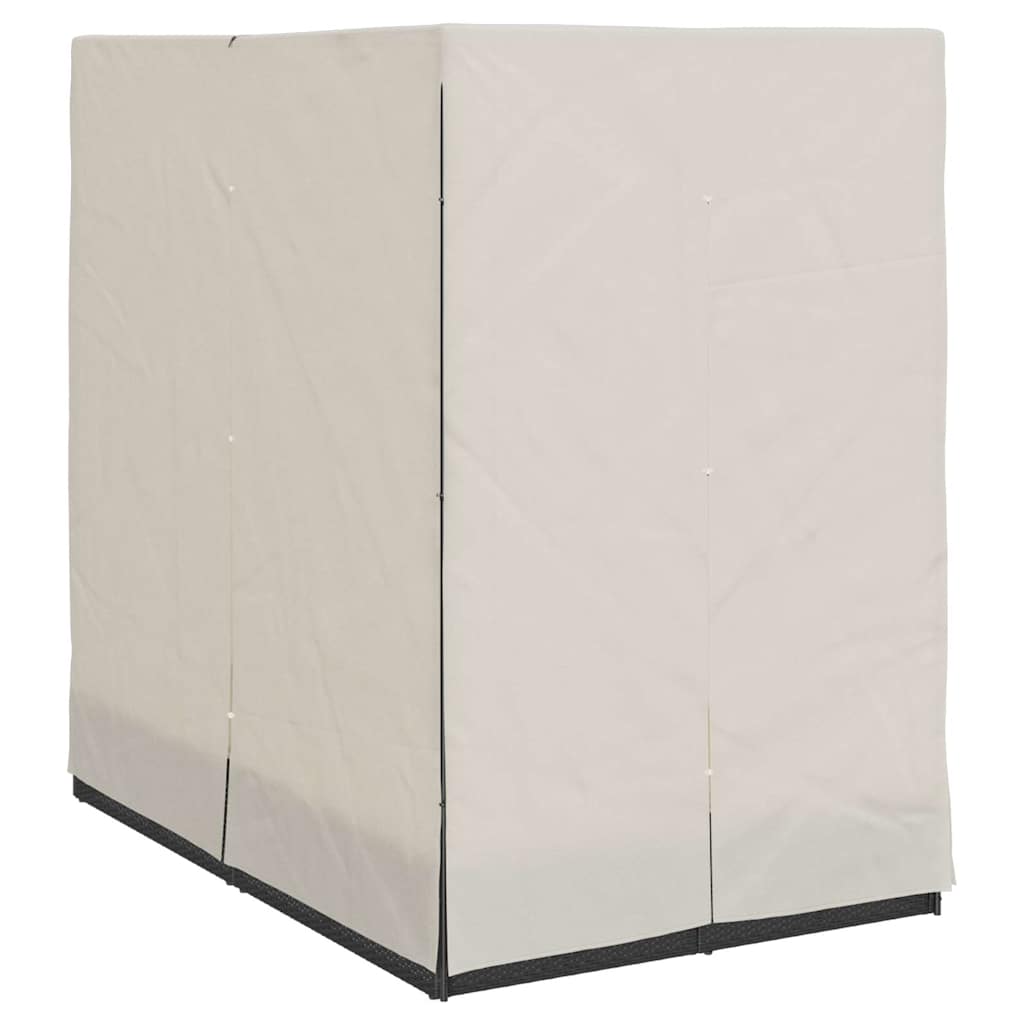 vidaXL Podwójny leżak słoneczny Ciepła biel 205 x 129 x 200 cm