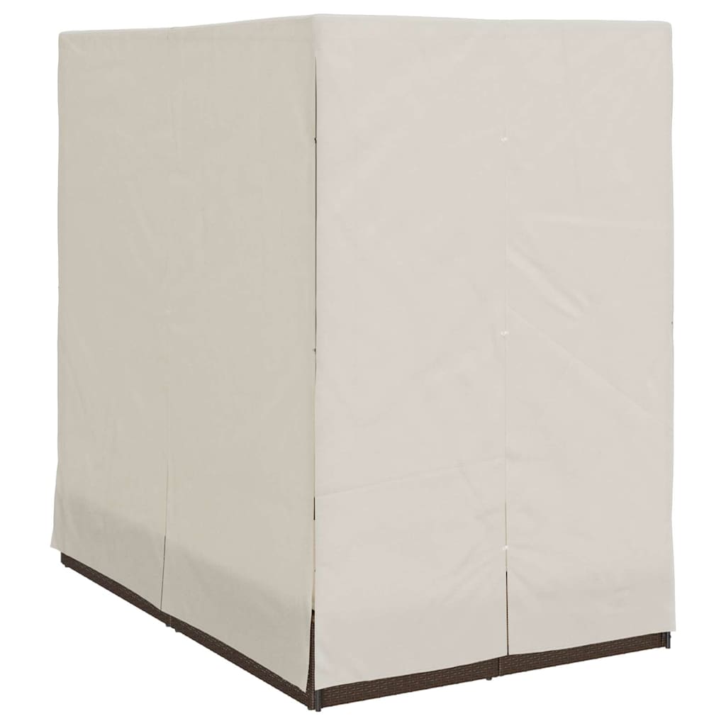 vidaXL Podwójny leżak słoneczny Ciepła biel 205 x 129 x 200 cm