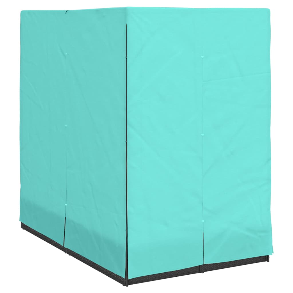 vidaXL Podwójny leżak słoneczny Turkusowy 205 x 129 x 200 cm