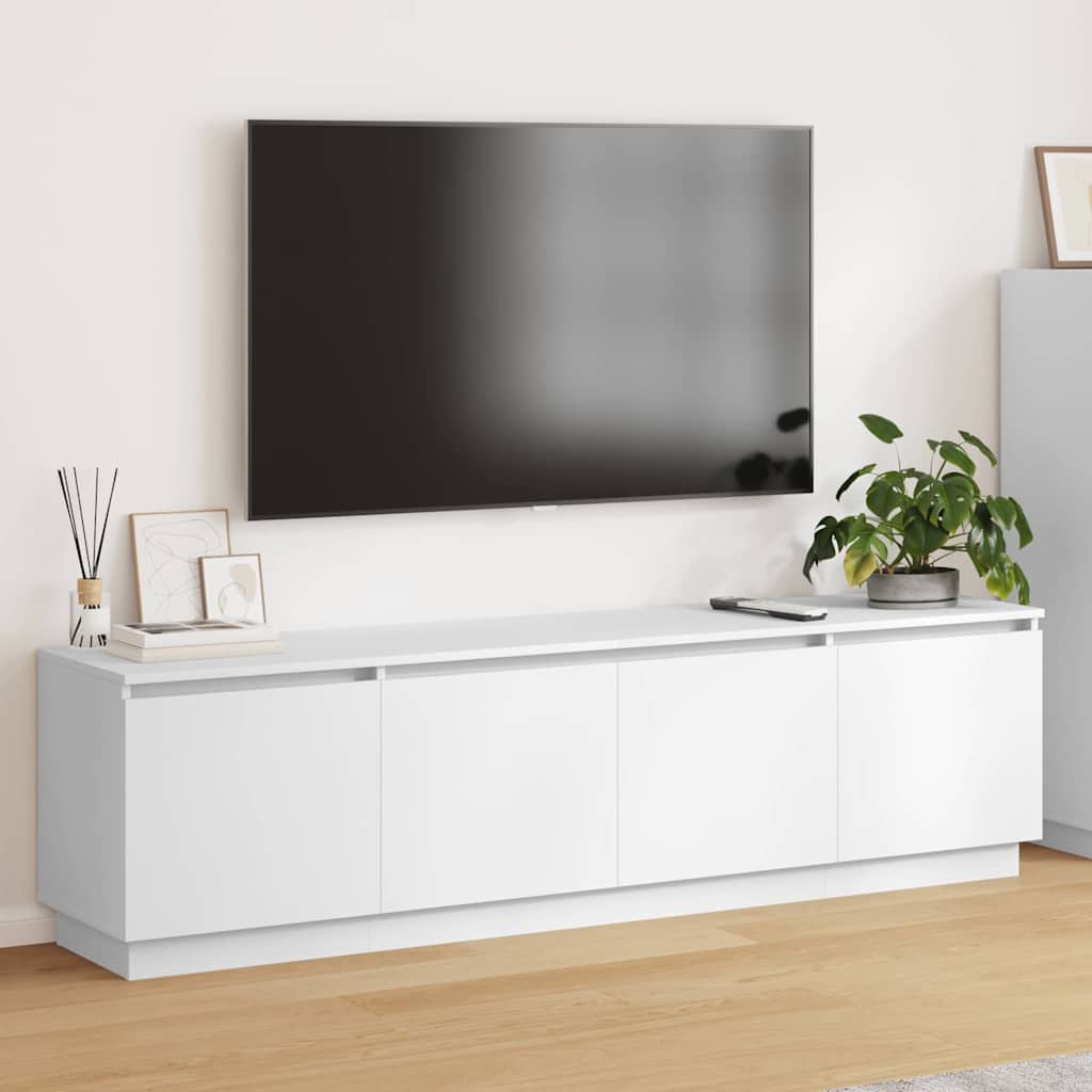 vidaXL Szafka pod telewizor z LED Biały 180 x 38 x 49 cm