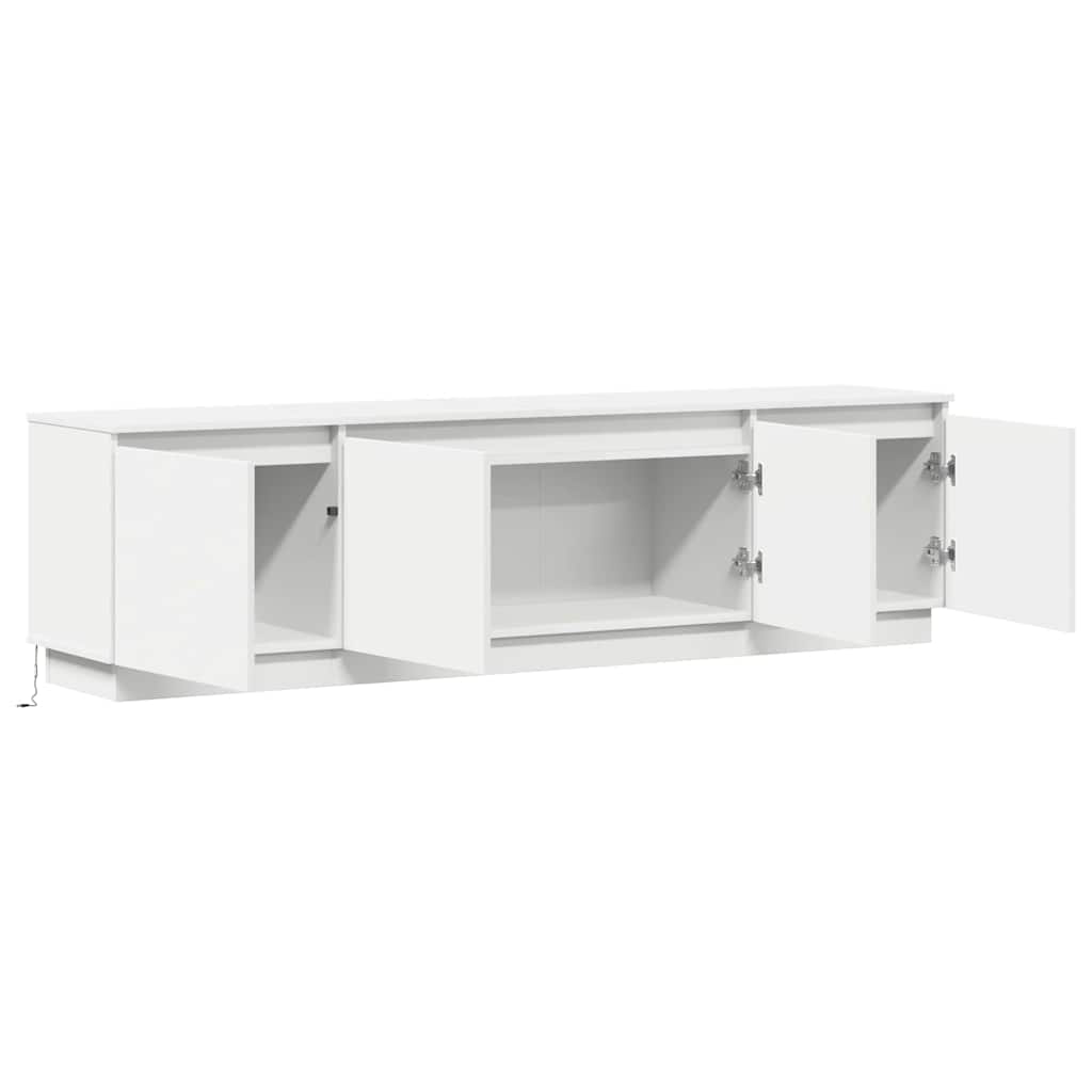 vidaXL Szafka pod telewizor z LED Biały 180 x 38 x 49 cm