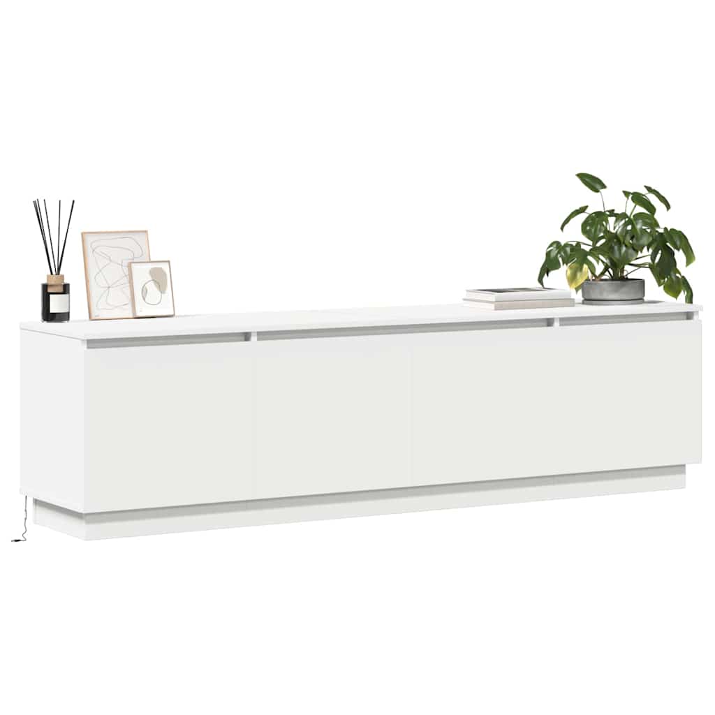 vidaXL Szafka pod telewizor z LED Biały 180 x 38 x 49 cm