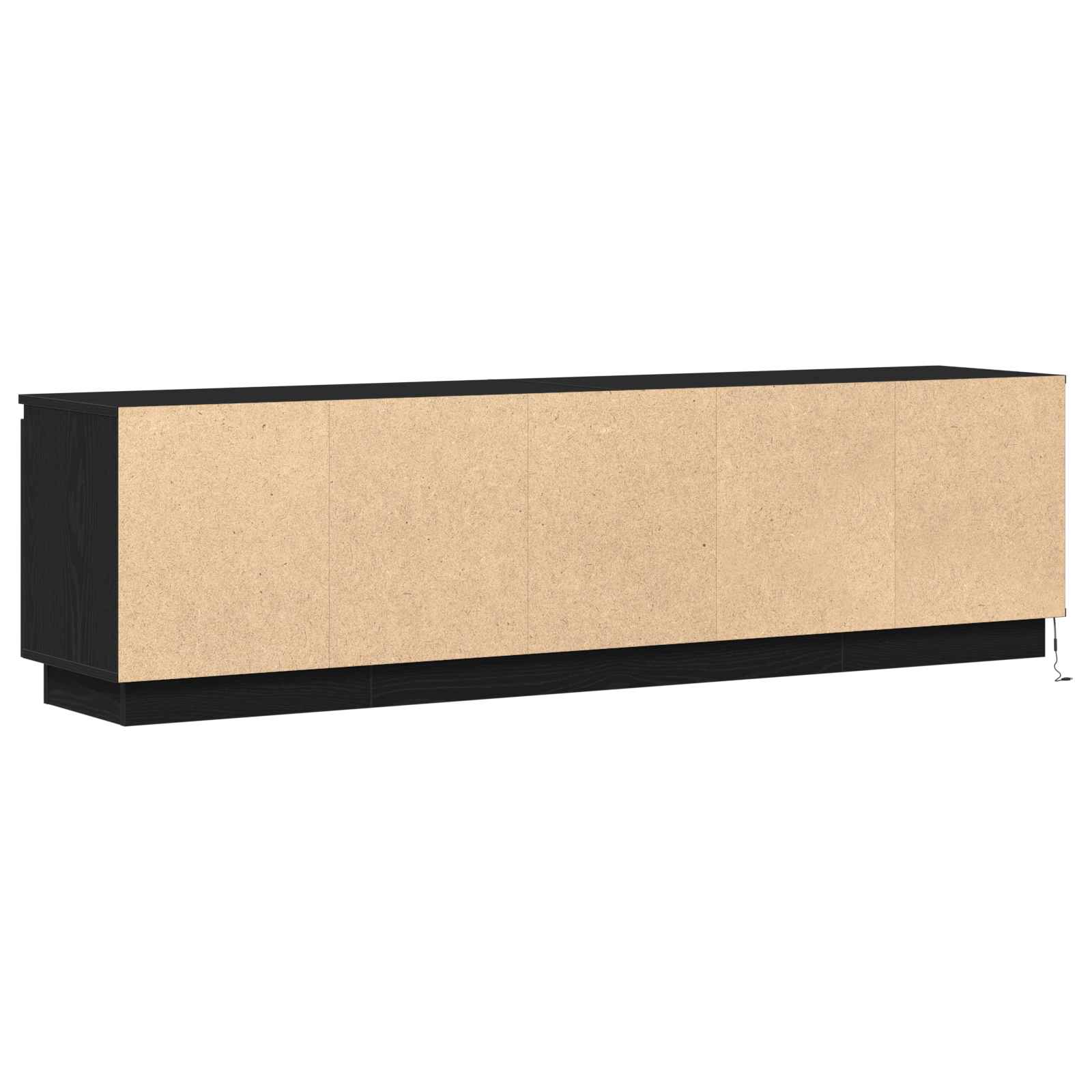 vidaXL Szafka pod telewizor z LED Czarny Dąb 180 x 38 x 49 cm