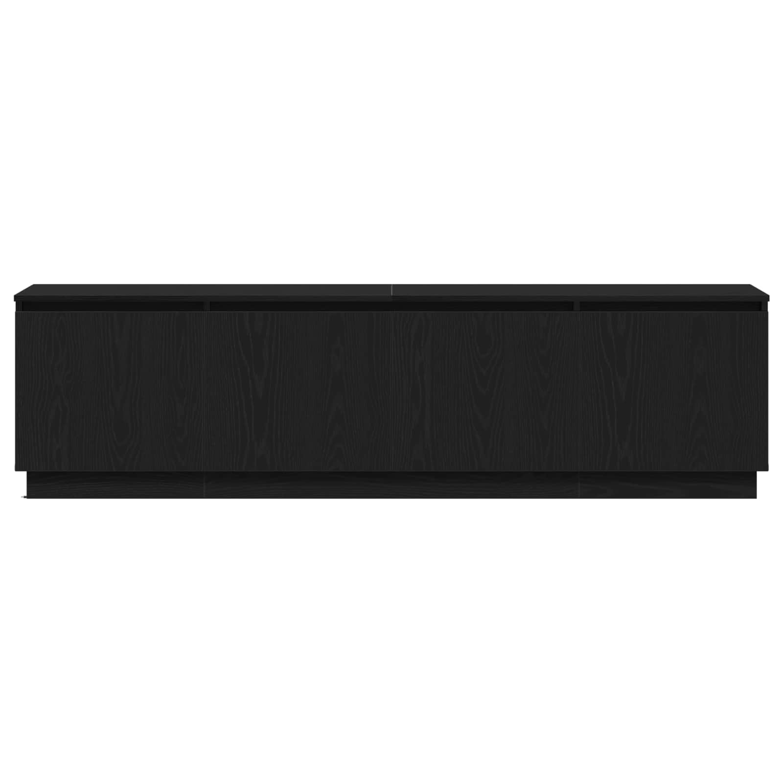 vidaXL Szafka pod telewizor z LED Czarny Dąb 180 x 38 x 49 cm