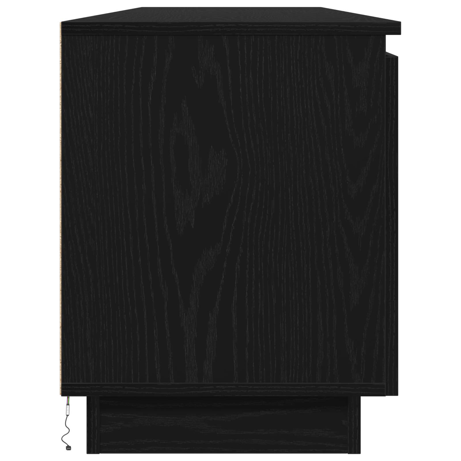 vidaXL Szafka pod telewizor z LED Czarny Dąb 180 x 38 x 49 cm