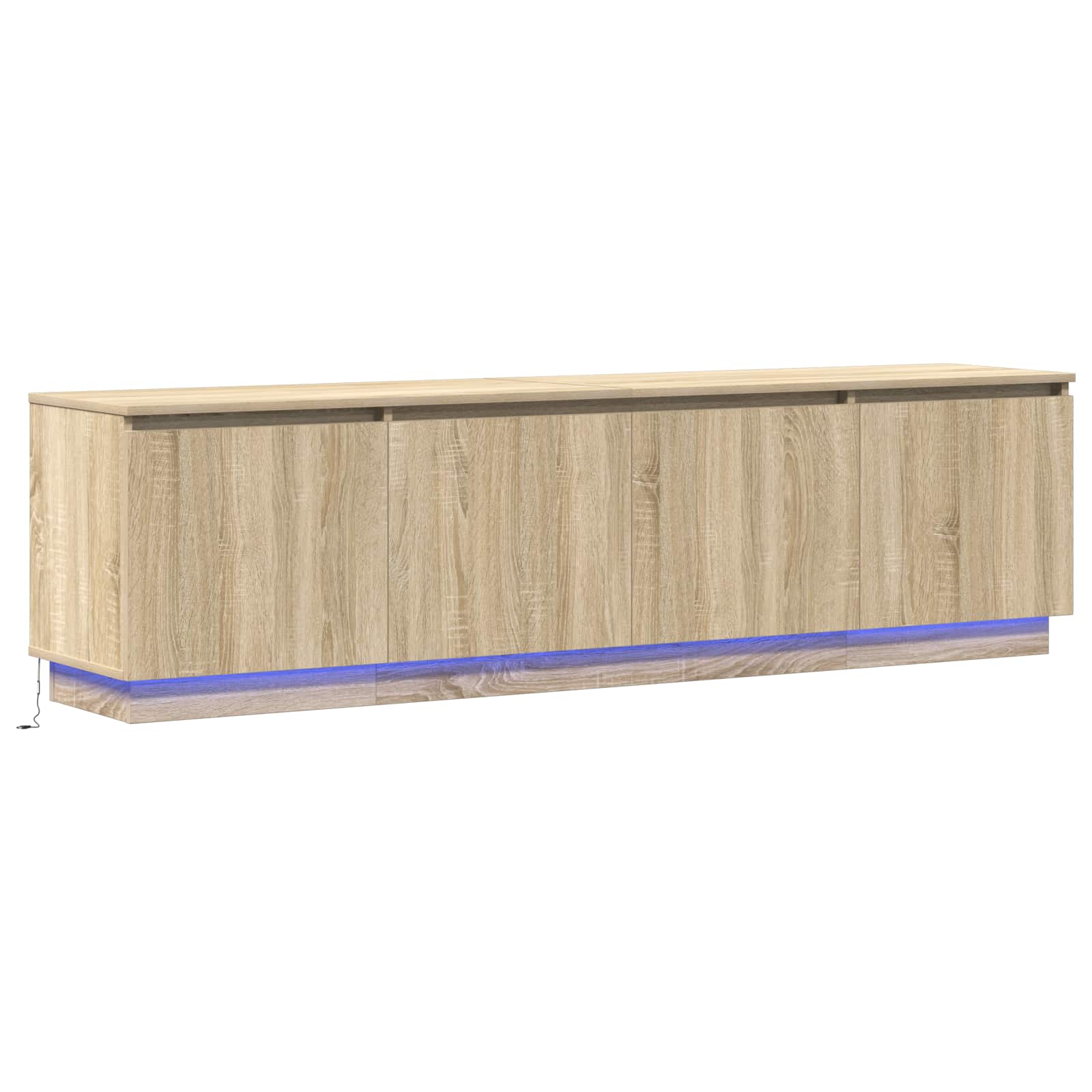 vidaXL Szafka pod telewizor Ze LED Lights Dąb Sonoma 180 x 38 x 49 cm