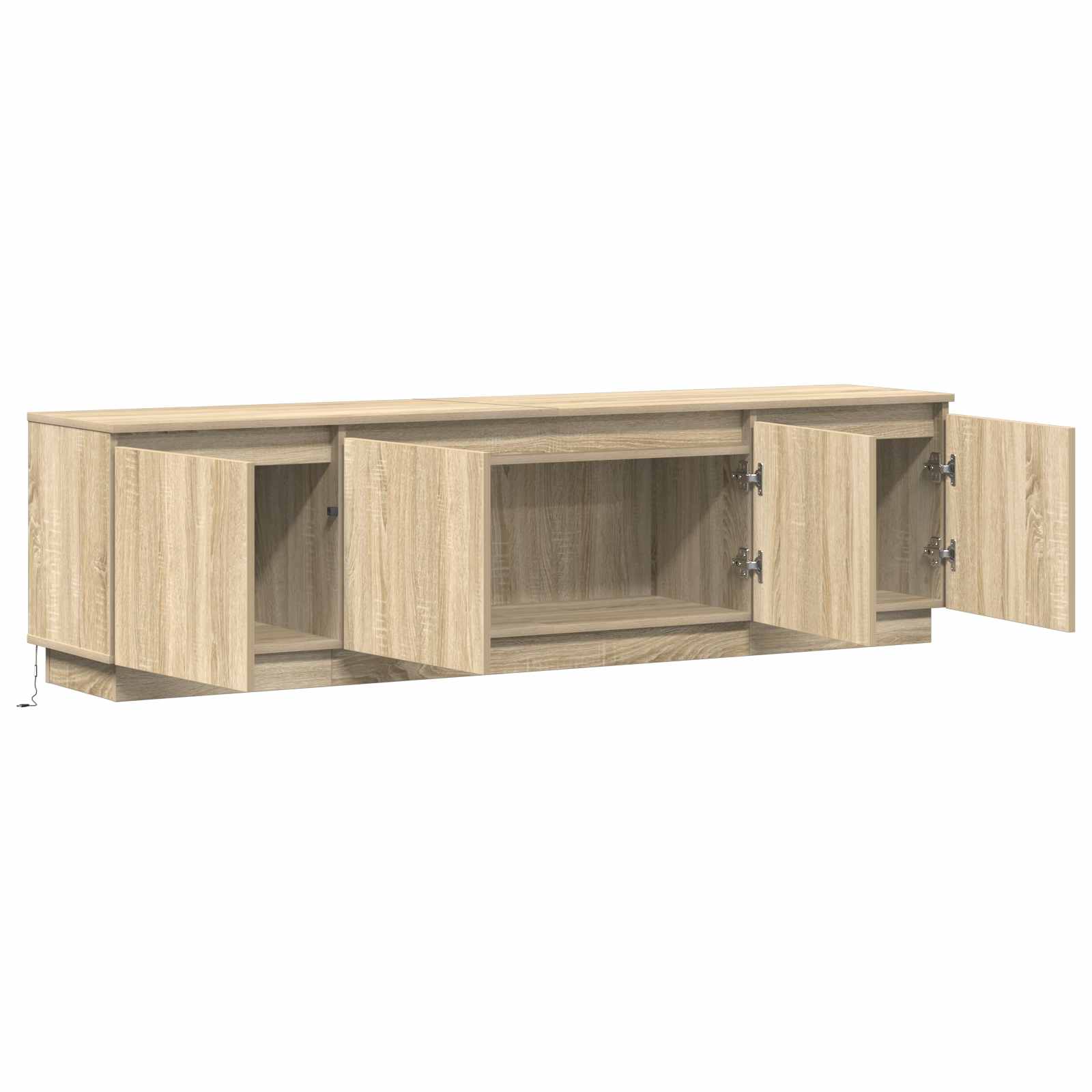 vidaXL Szafka pod telewizor Ze LED Lights Dąb Sonoma 180 x 38 x 49 cm