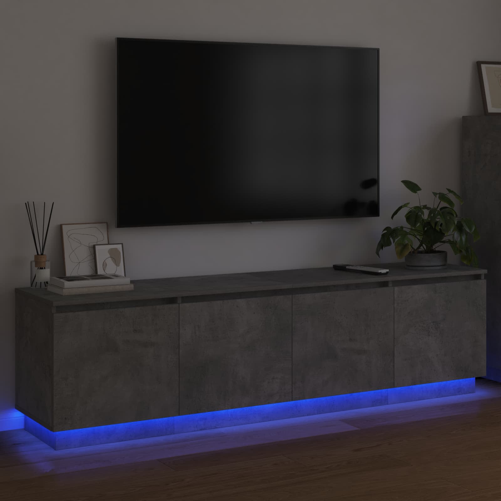 vidaXL Szafka pod telewizor Betonowy szary 180 x 38 x 49 cm