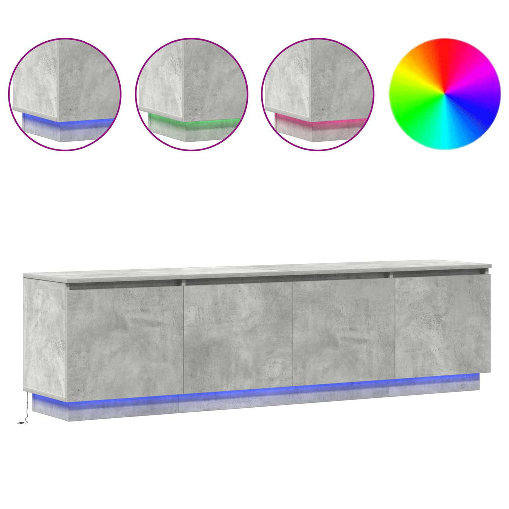 vidaXL Szafka pod telewizor Betonowy szary 180 x 38 x 49 cm