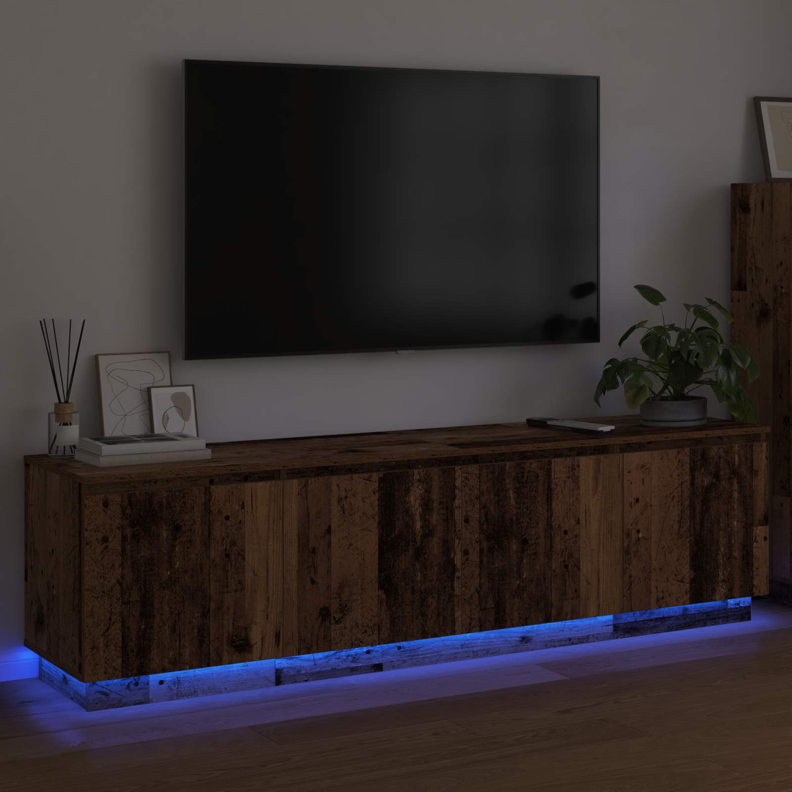 vidaXL Szafka pod telewizor Stare drewno 180 x 38 x 49 cm