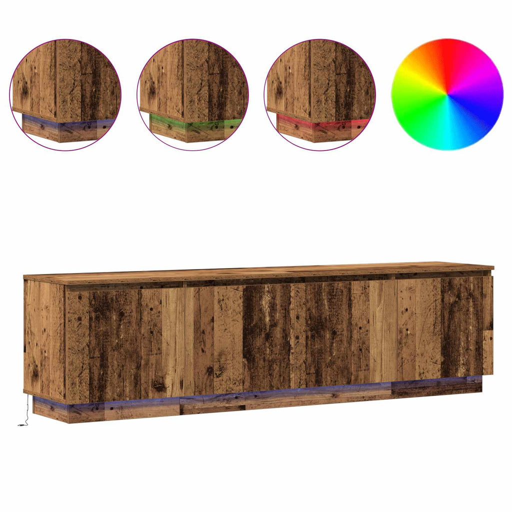 vidaXL Szafka pod telewizor Stare drewno 180 x 38 x 49 cm