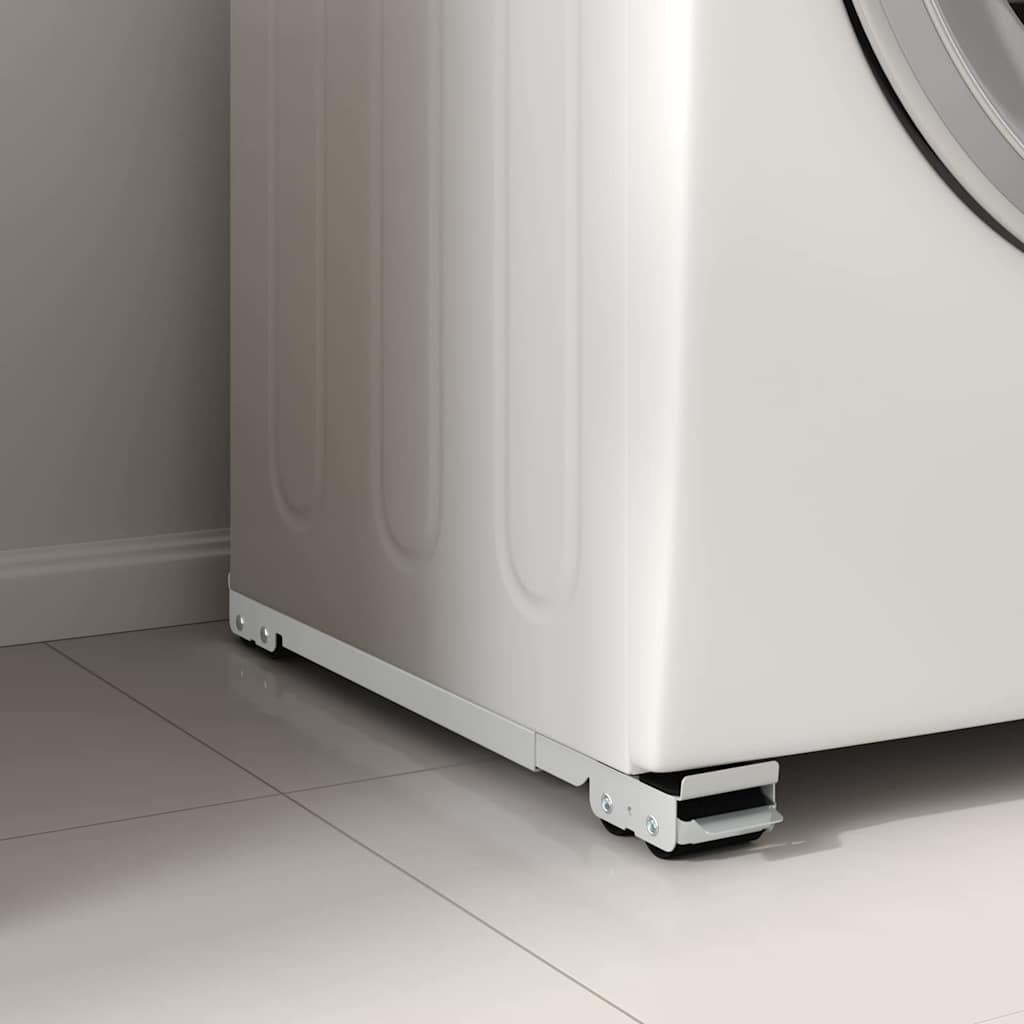 vidaXL Podstawa pod pralkę 2 pcs Srebrny 72 x 5 x 4,5 cm