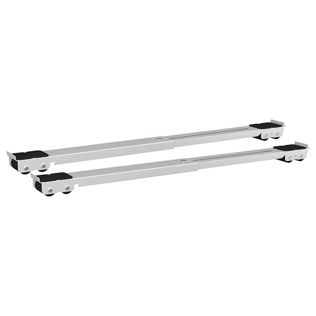 vidaXL Podstawa pod pralkę 2 pcs Srebrny 72 x 5 x 4,5 cm
