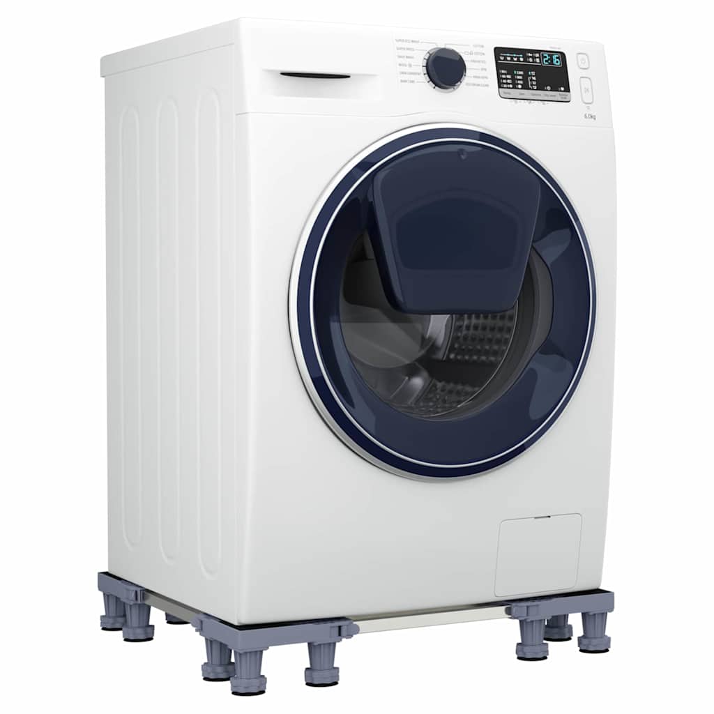 vidaXL Podstawa pod pralkę Szary 67 x 67 x 12 cm Stal nierdzewna