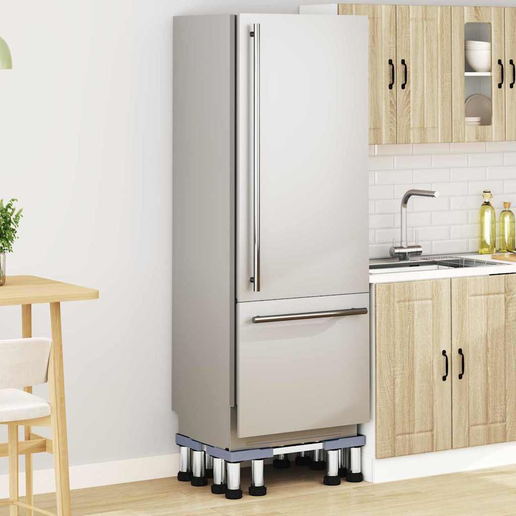 vidaXL Podstawa pod pralkę Szary 67 x 67 x 21,5 cm Stal nierdzewna