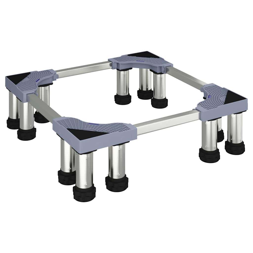 vidaXL Podstawa pod pralkę Szary 67 x 67 x 21,5 cm Stal nierdzewna