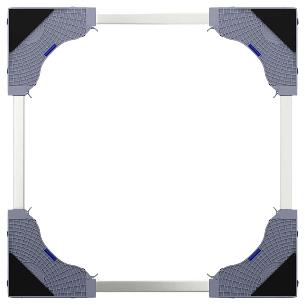 vidaXL Podstawa pod pralkę Szary 67 x 67 x 21,5 cm Stal nierdzewna