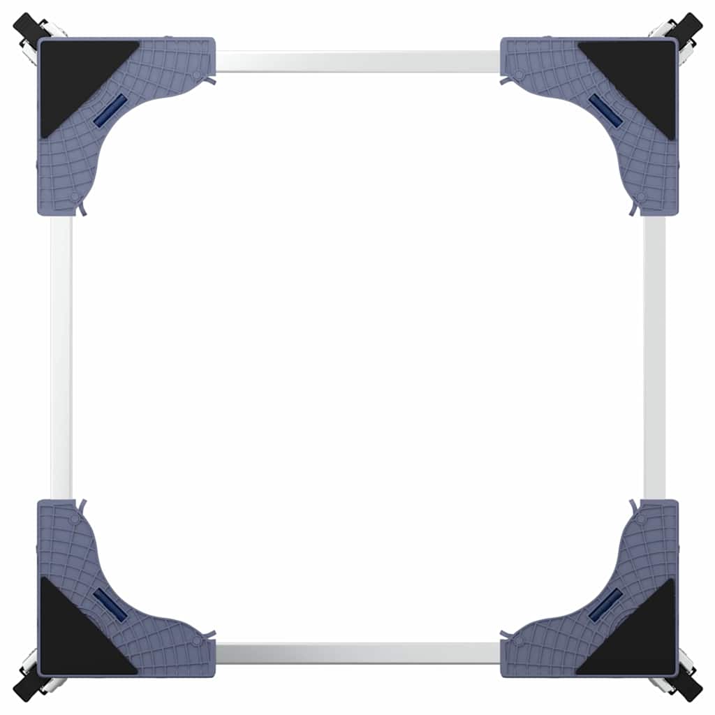 vidaXL Podstawa pod pralkę Szary 66 x 66 x 12 cm Stal nierdzewna